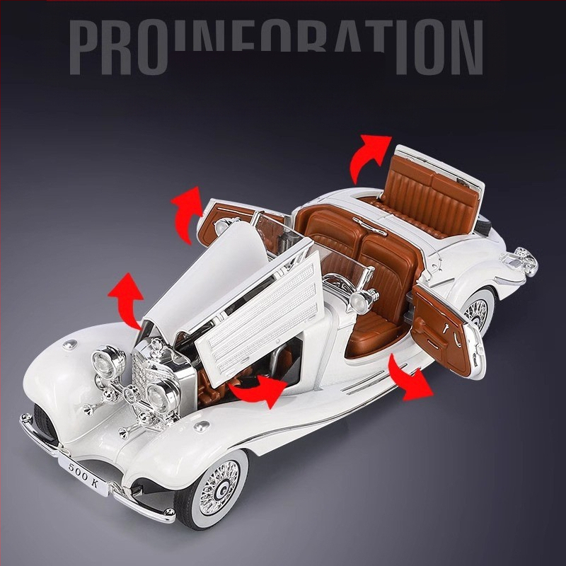 Модел на класически автомобил от сплав със звук и светлина, за деца 7–14 години