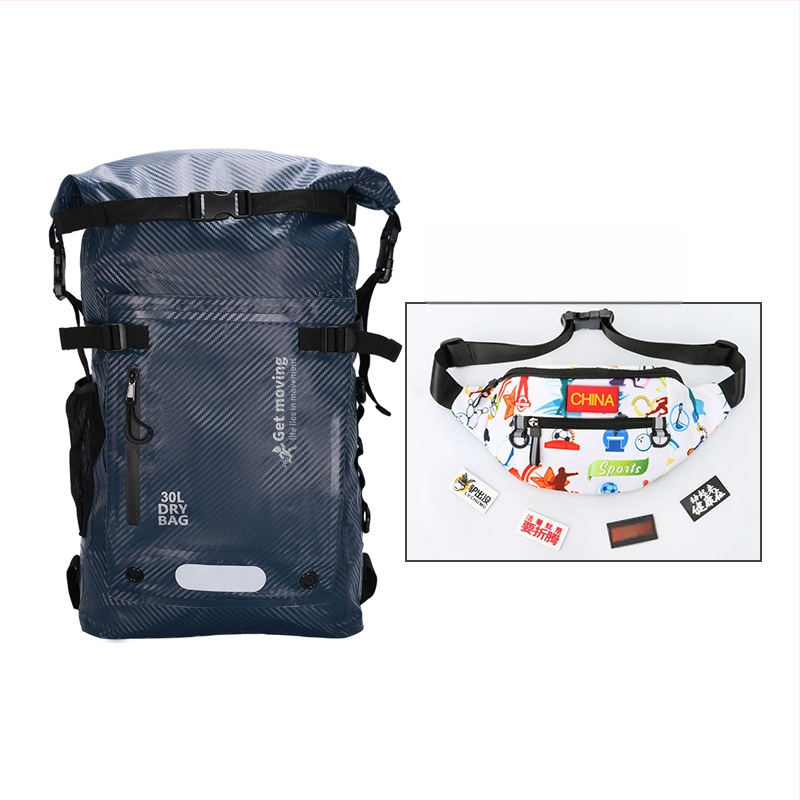 30L vandeniui atspari kuprinė iš anglies pluošto, su sausai–drėgnai atskyrimu ir keliomis kišenėmis