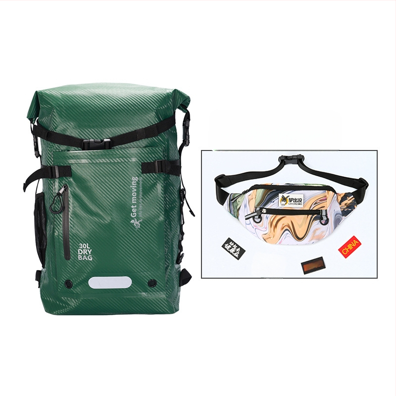 30L vandeniui atspari kuprinė iš anglies pluošto, su sausai–drėgnai atskyrimu ir keliomis kišenėmis