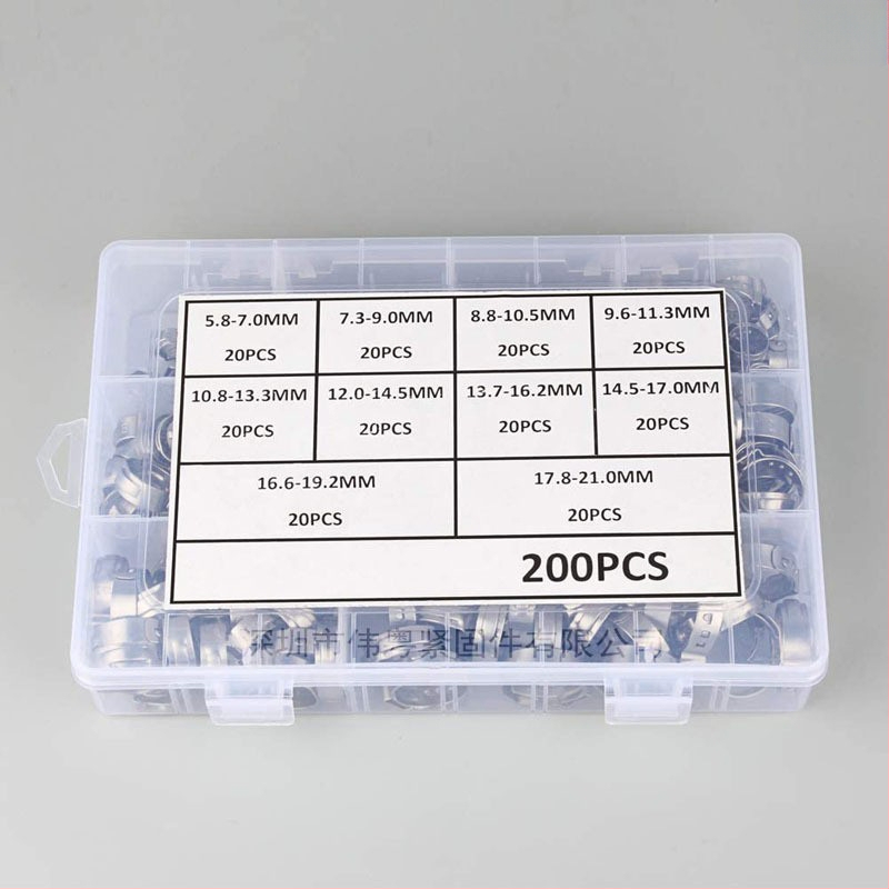 Хомут за маркуч с едно ухо, без стъпки, 304 неръждаема стомана, GB2022 стандарт, Wei Yue