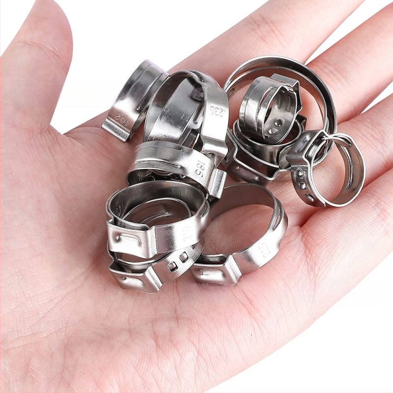 Weijie beskrajna stezaljka od nehrđajućeg čelika – jednostrani naušnica prsten, nominalni promjer 5–28.6, promjer pričvršćivanja 5–28.6, raspon primjene 7–21