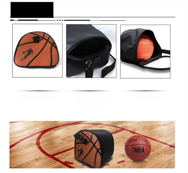 Thoroughfare PU εξωτερική τσάντα μπάσκετ με ιμάντα στον ώμο, εκτύπωση λογότυπου, δυνατότητα προσαρμογής