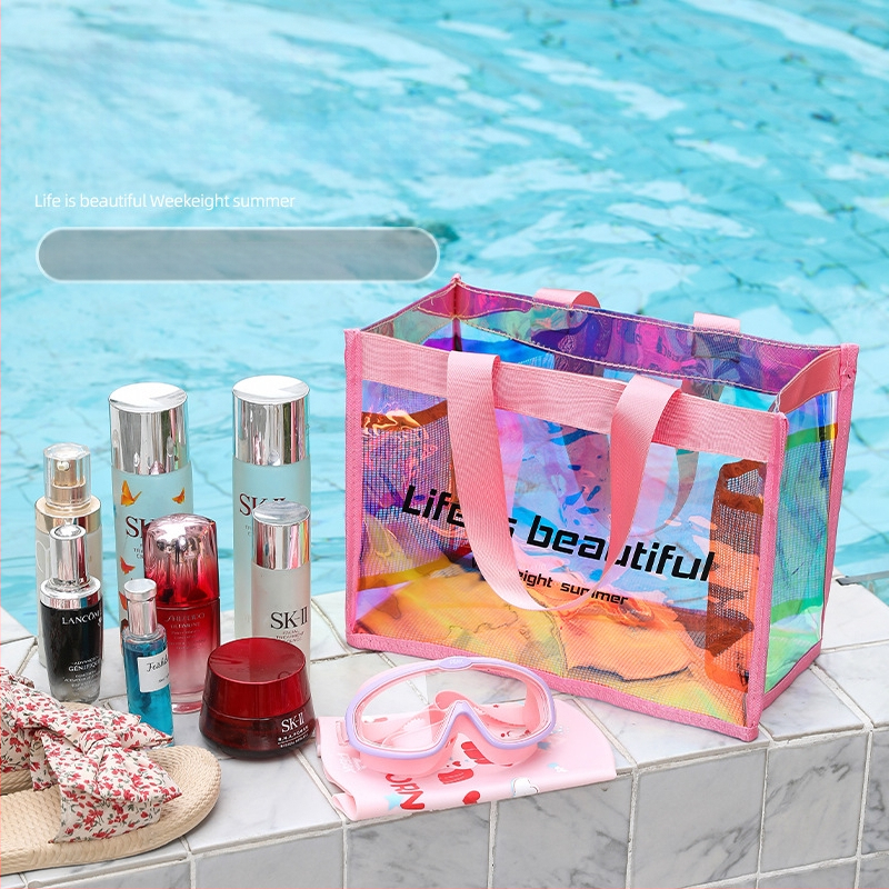 Weekeight PVC kosmetinė — skaidri, atspari vandeniui, daugiafunkcinė kelionėms