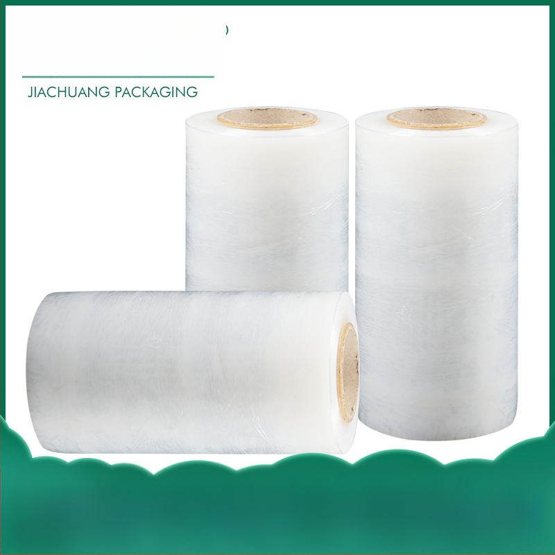 Ταινία Stretch Wrapping – Διαφανής PE συσκευαστική με υψηλής ιξώδους, καθαρό βάρος 4 kg, προέλευση: Linyi, Shandong; μάρκα: Jiachuang