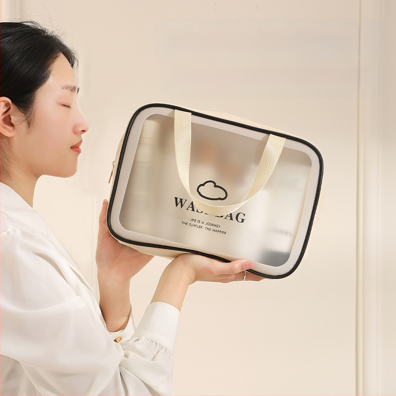 Anqin kelioninė kosmetinė krepšys – daugiafunkcinis, PU medžiaga, šiuolaikinio minimalistinio stiliaus, sausas–drėgnas atskyrimas, kelionėms