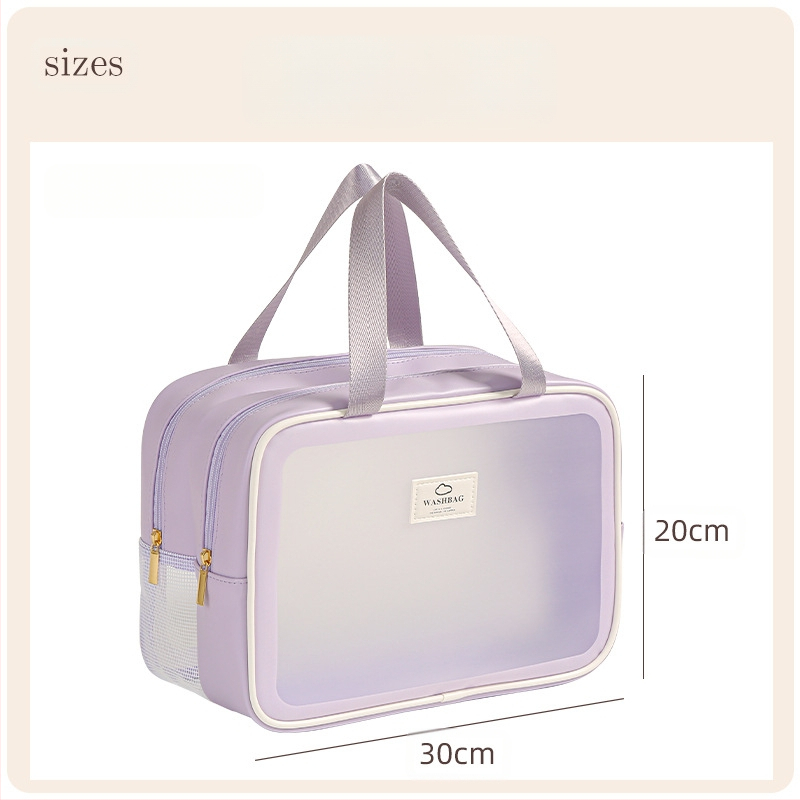 Anqin kelioninė kosmetinė krepšys – daugiafunkcinis, PU medžiaga, šiuolaikinio minimalistinio stiliaus, sausas–drėgnas atskyrimas, kelionėms