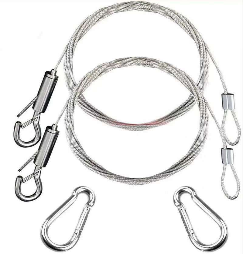 Неръждаема стомана въже за окачване — двойно усукан кабел, дясно завъртане, ланярд, товар 2