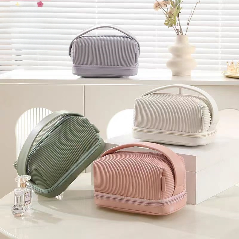 Odinė kelioninė kosmetinė krepšys – Šiaurietiškas stilius, pritaikomas logotipas, prekės kodas HZB515, Homecoming Leather Gifts