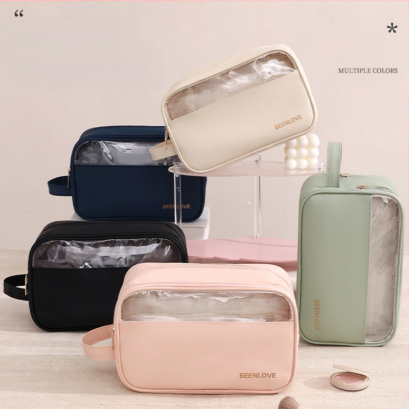 Несесер за мокри и сухи вещи с кожеподобен филм, полиестерна подплата, водоустойчив, унисекс, голям капацитет за пътуване