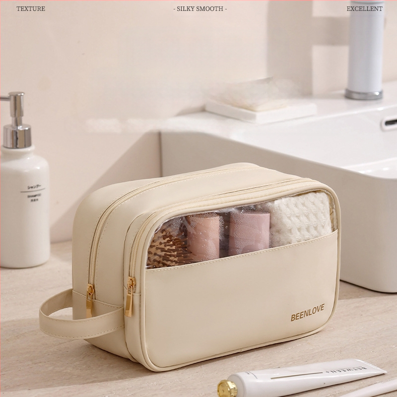 Несесер за мокри и сухи вещи с кожеподобен филм, полиестерна подплата, водоустойчив, унисекс, голям капацитет за пътуване
