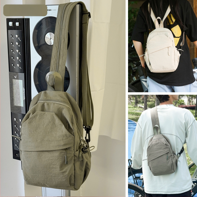 Férfi keresztbody mellény táska – poliészter, szabadidő utazási stílus, egyszínű mintázat, bélés poliészter, 2025 tavasz