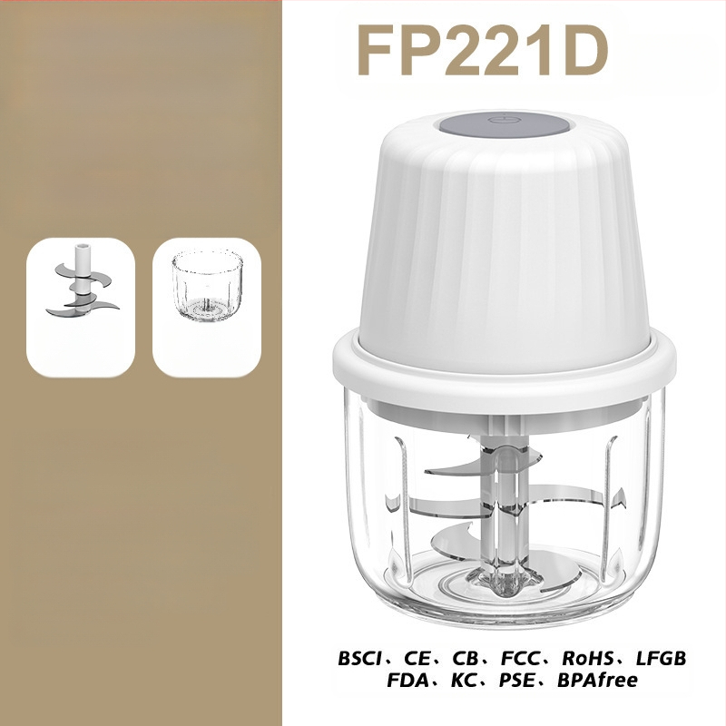 Belaidė elektrinė česnako traiškyklė, nešiojama, įkraujama, 30W, 3.7V, ABS