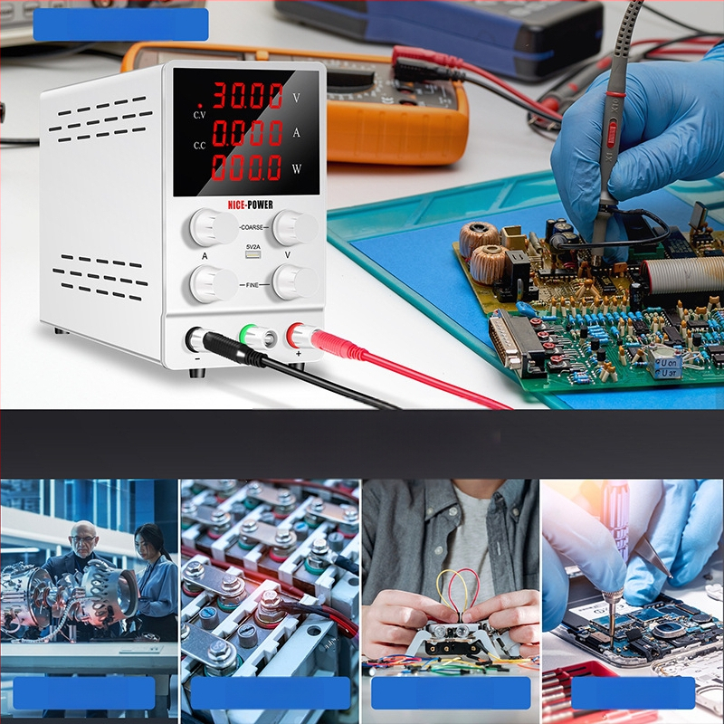 Reguliuojamas DC stabilizuotas maitinimo šaltinis SPS3010 nešiojamų kompiuterių remontui, 30V 10A, jungiklio tipo, NICE-POWER