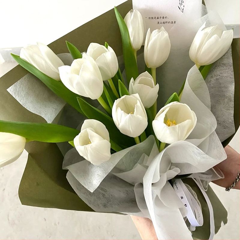 Drip Love audu papīrs puķu iesaiņošanai, divslāņu iepakojums somā