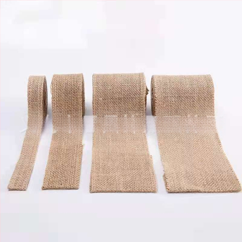 Enchang burlap ritinys ir džuto audinio kaspinai su kanapės virve DIY Kalėdų rankdarbiams