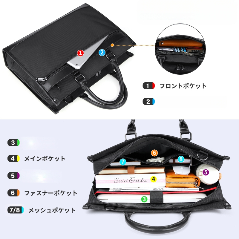 DAHONGPAO Laptop táska üzleti utazáshoz, többrétegű kapacitás, Oxford anyag, poliészter bélés, 2023 tavasz