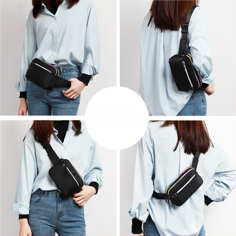 Nova ženska crossbody torba s više pretinaca, poliester, zatvaranje na zip, unutarnja džep na zip, džep za mobitel, unutarnji džep sa zipom