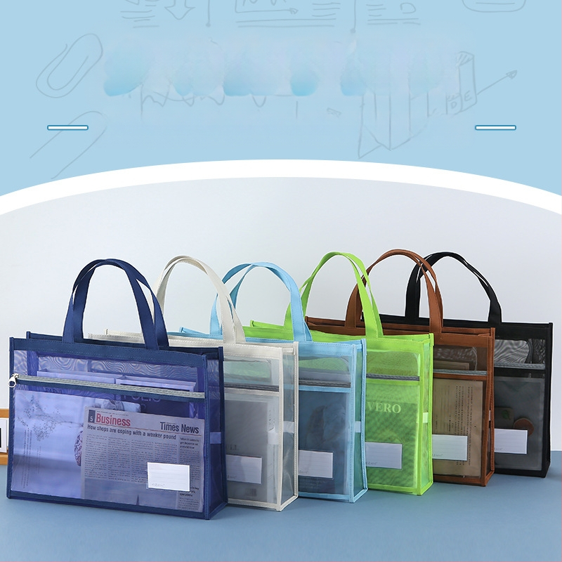 Чанта за изкуство с цип Bai Yi, нейлонова мрежеста конструкция, преносим учебен калъф за рисуване и маркери, модел: хартиен блок