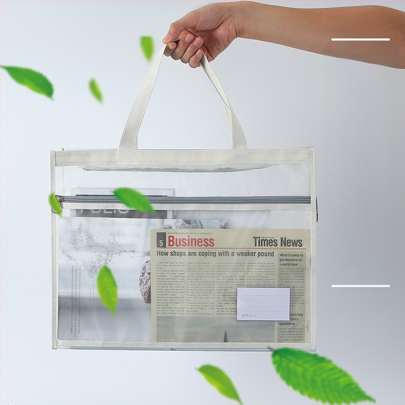 Чанта за изкуство с цип Bai Yi, нейлонова мрежеста конструкция, преносим учебен калъф за рисуване и маркери, модел: хартиен блок