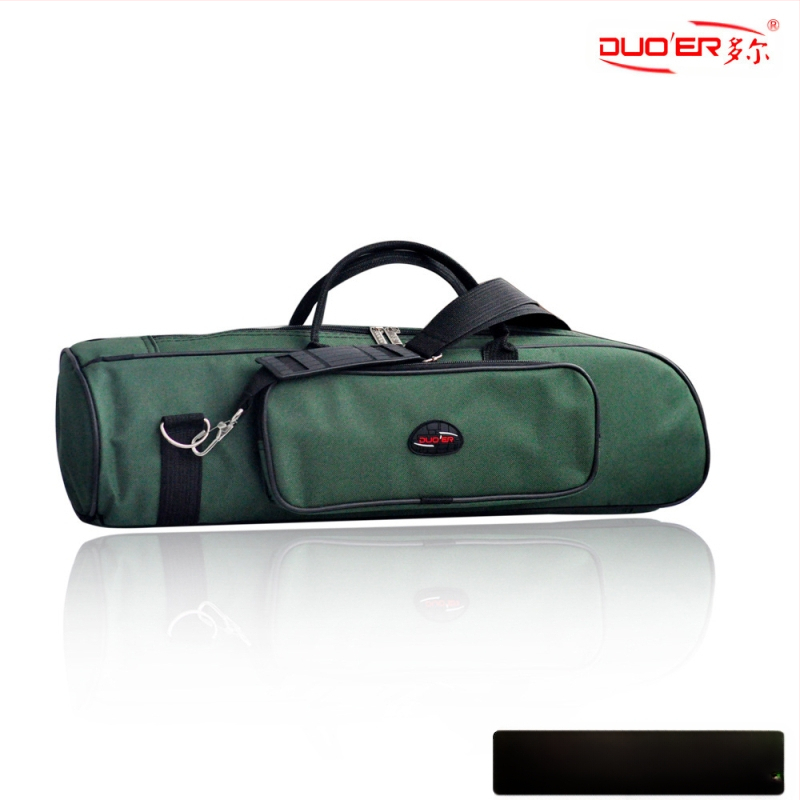 Чанта за музикален инструмент за тромпет с Oxford плат, водоустойчива, извита презрамка за рамо, изпъкнал външен джоб, подплата от нетъкан текстил