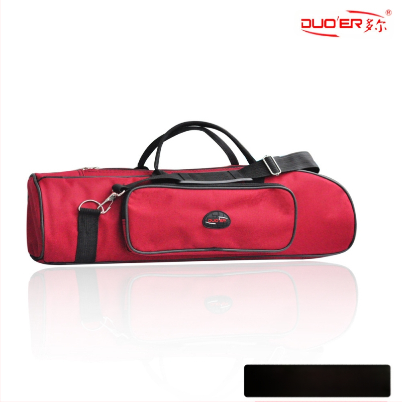 Чанта за музикален инструмент за тромпет с Oxford плат, водоустойчива, извита презрамка за рамо, изпъкнал външен джоб, подплата от нетъкан текстил