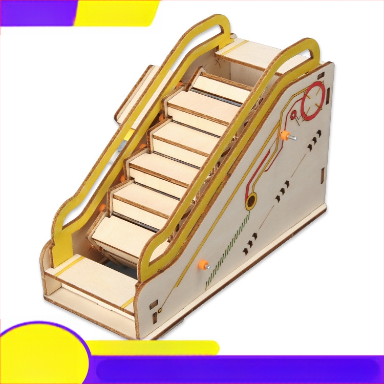 Koka elektriskais lifts bērniem, zinātnes komplekts, DIY STEM aktivitāte, fizikas izglītojoša rotaļlieta, 7–14 gadu vecumā