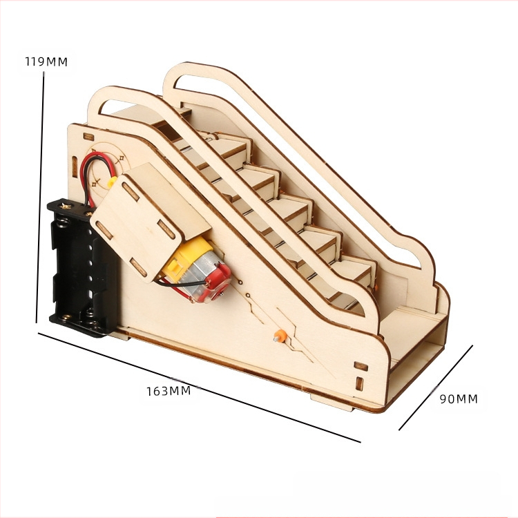 Koka elektriskais lifts bērniem, zinātnes komplekts, DIY STEM aktivitāte, fizikas izglītojoša rotaļlieta, 7–14 gadu vecumā