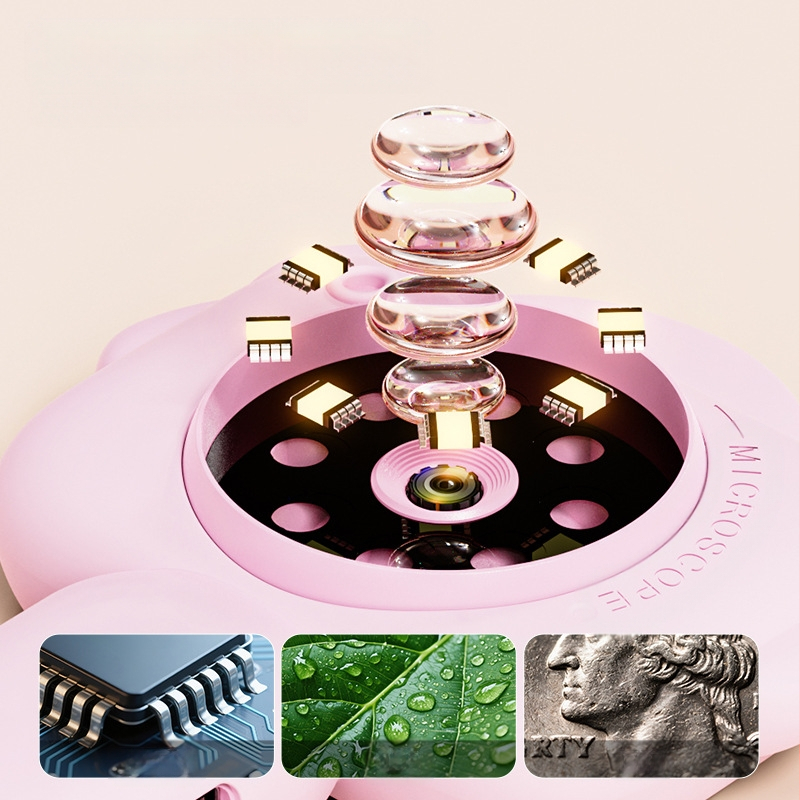 Pārvietojams bērnu mikroskops ar IPS displeju — kukaiņu un augu novērošana, elektrisks, daudzfunkcionāls, plastmasas korpuss