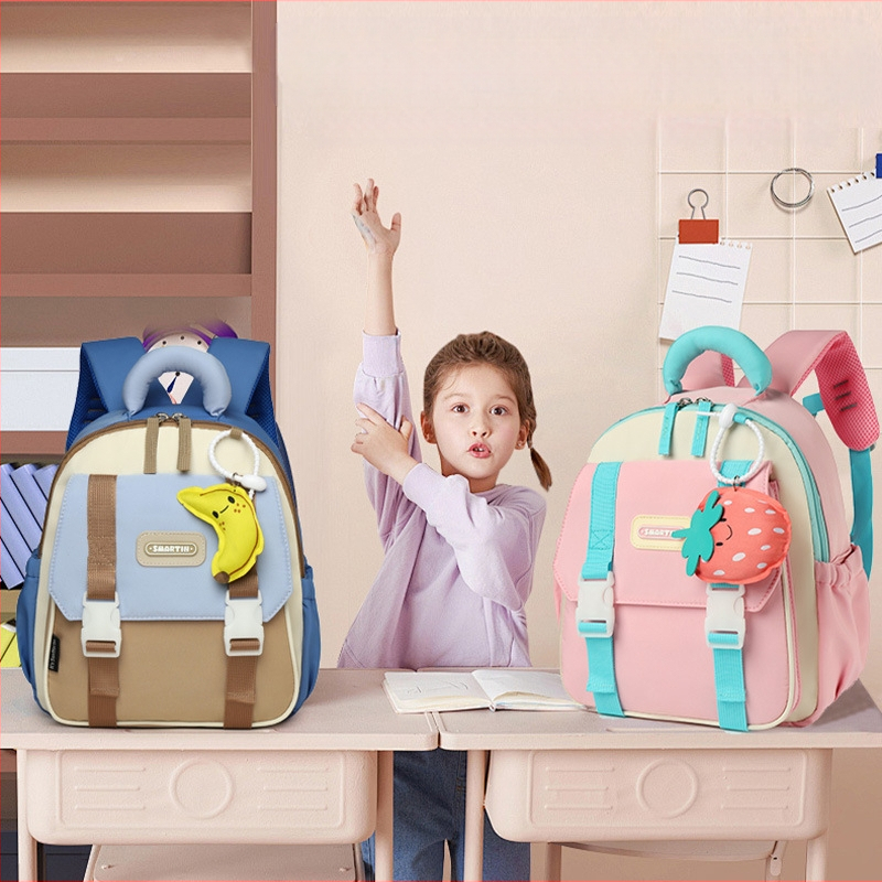 Rucsac pentru copii cu model de animale, impermeabil din Oxford, design unisex, curele cu pernă de aer