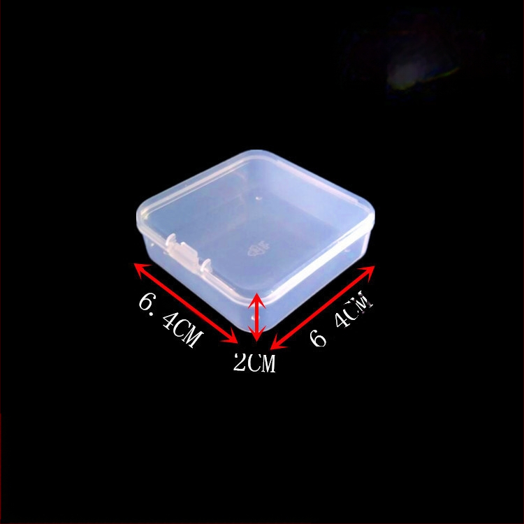 Τετραγωνικό διαφανές κουτί PP από πλαστικό για αποθήκευση με καπάκι, για παιχνίδια και κοσμήματα