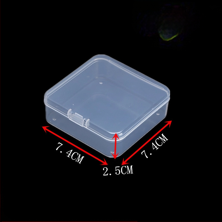 Τετραγωνικό διαφανές κουτί PP από πλαστικό για αποθήκευση με καπάκι, για παιχνίδια και κοσμήματα