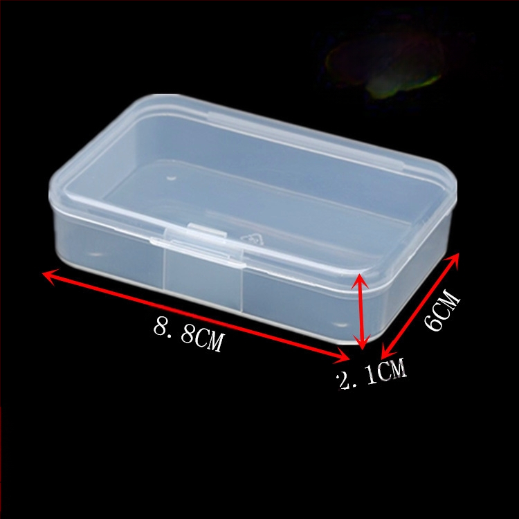 Τετραγωνικό διαφανές κουτί PP από πλαστικό για αποθήκευση με καπάκι, για παιχνίδια και κοσμήματα