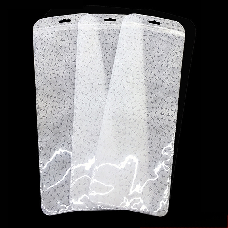 Vrećice za pakiranje uloška za više parova, prozirne matirane s prugastom teksturom, samouzavarujuće s klapnom duljine 3 cm