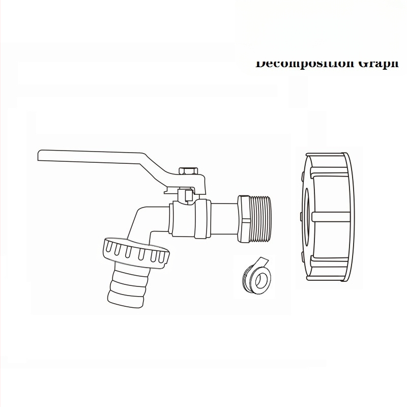 Komplet slavine od cinkovog legura s mlaznicom za vodu i poklopcem adaptera bačve - model ML.02B1234; materijal: cinkov legura; nikl premaz; jednoručni upravljač; navoja instalacija; nominalni tlak 1,6 MPa; radna temperatura 10–90°C
