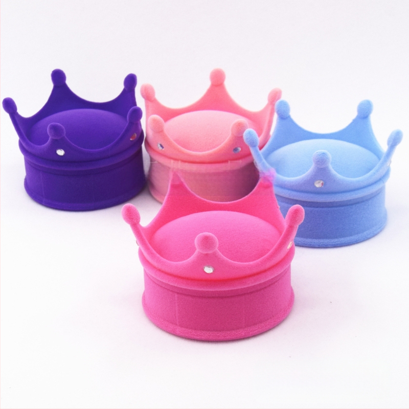 Huiyi Plastikinė Mažoji Karūnos Juvelyrinių Dėžutė su Velveto Viduje, Tinka Auskarams, Kaklo Papuošalams ir Žiedams