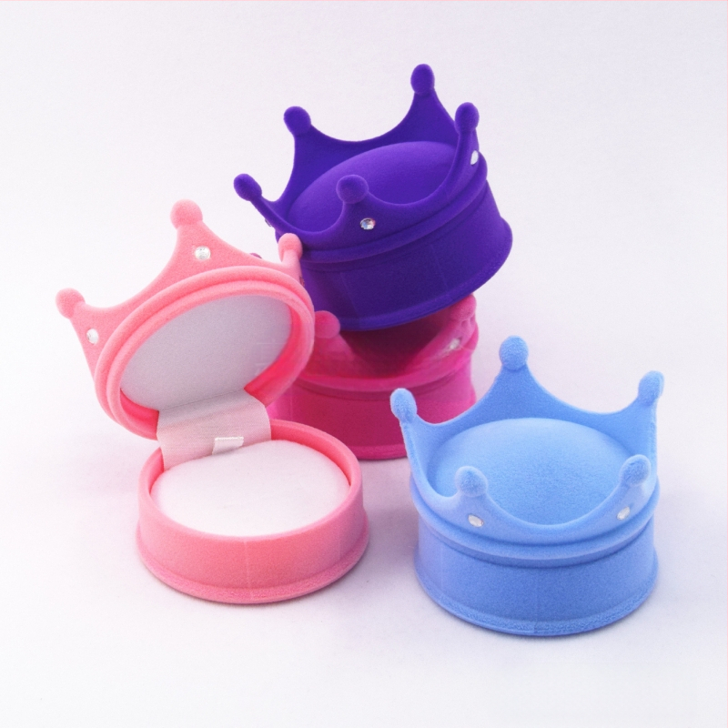 Huiyi Plastikinė Mažoji Karūnos Juvelyrinių Dėžutė su Velveto Viduje, Tinka Auskarams, Kaklo Papuošalams ir Žiedams