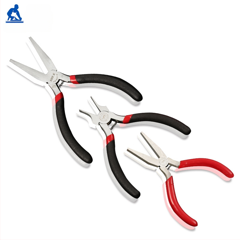 Camel SMW клещи за бижута с беззъб плосък нос, ръчно изработени, 55# стомана, PVC дръжки, японски стил