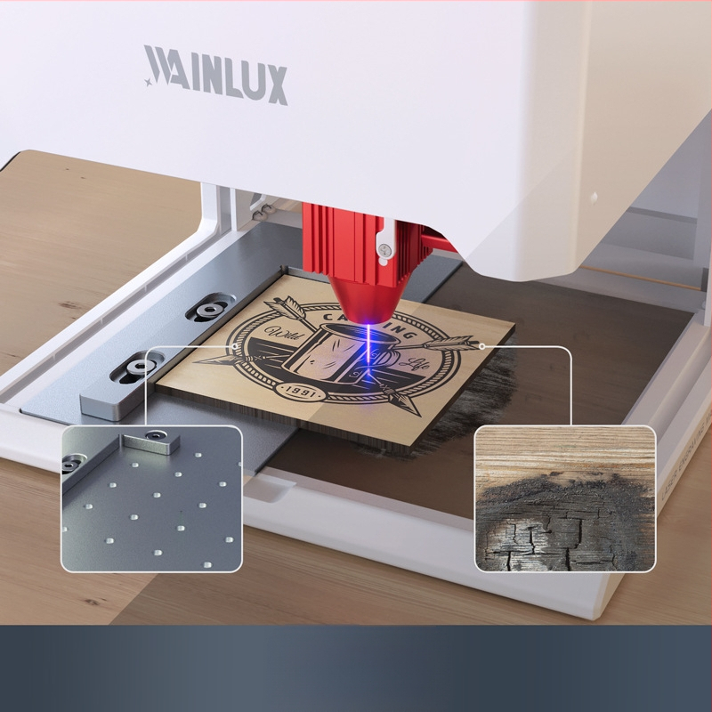 WAINLUX K10 лазерна машина за гравиране — платка за позициониране, гравираща платка, платка за рязане, защита на работната повърхност