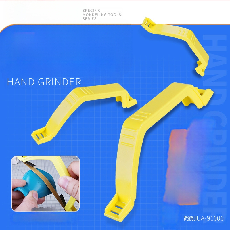 Шлайфмашина с лък 91606 за заоблени повърхности и полиране, комплект с 6 вида абразиви; марка Yousuida; материал пластмаса