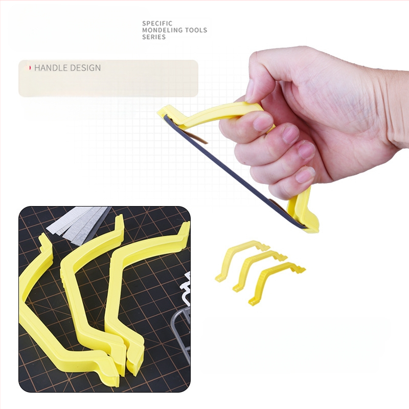 Шлайфмашина с лък 91606 за заоблени повърхности и полиране, комплект с 6 вида абразиви; марка Yousuida; материал пластмаса