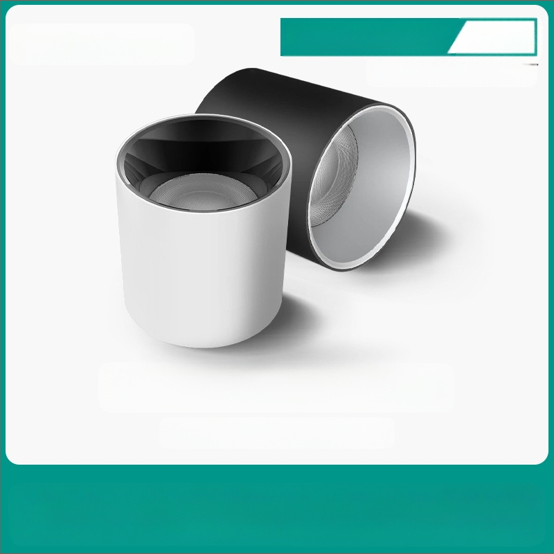 Apaļš LED downlight, virsmas uzstādīts, bez atspīduma, CRI ≥90, 3000–6500K