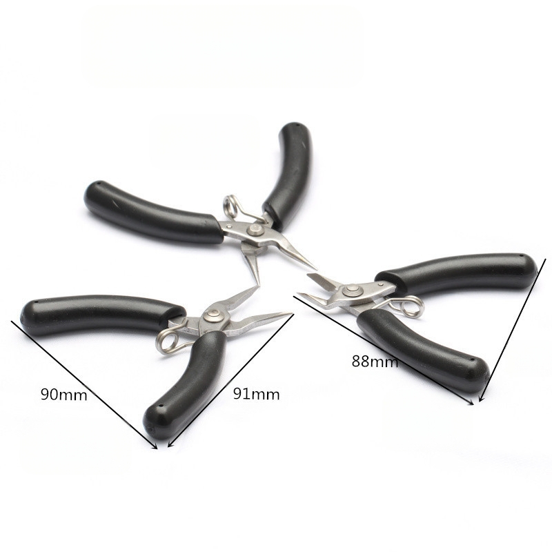 Clește pentru bijuterii – lucrate manual, din oțel inoxidabil, cu nas rotund, nas ascuțit, nas plat și clește de tăiere