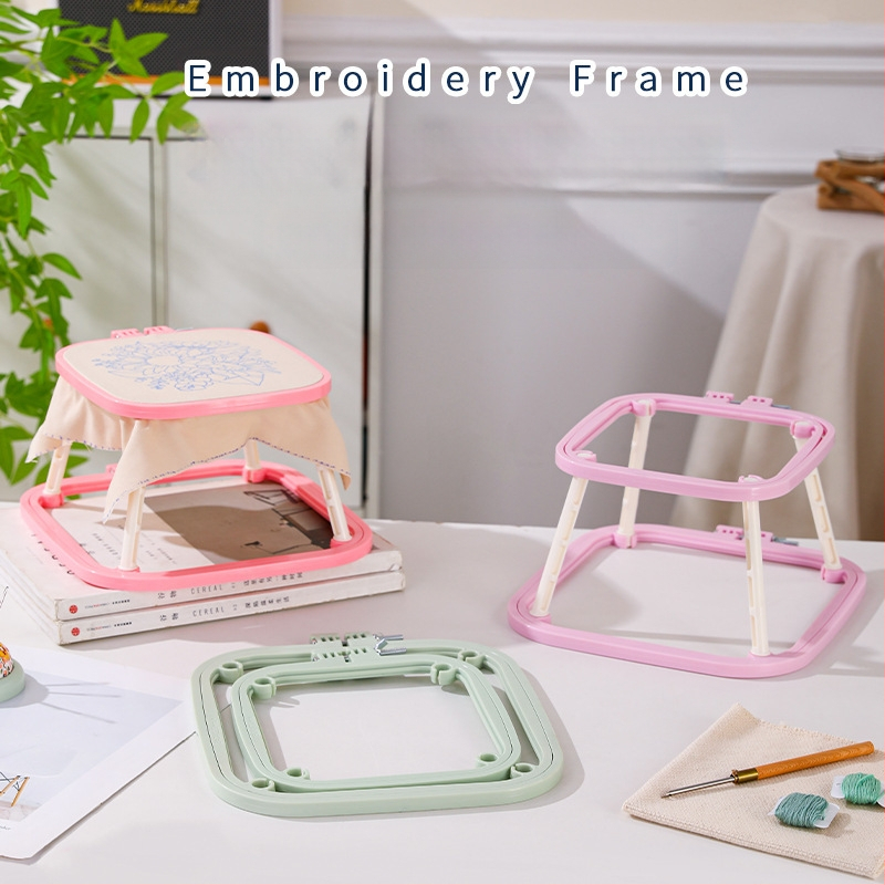 Qingfei ABS пластмасова двойно-слойна регулируема френска настолна рамка за бродерия с кръстат бод