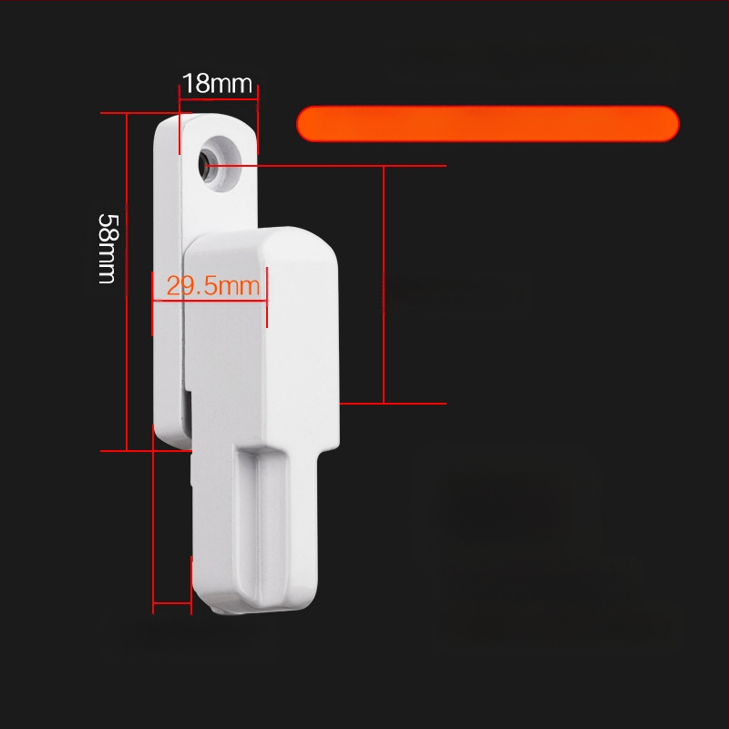 Top Valley langų spyna – T formos, vidinis ir išorinis atidarymas, aliuminio lydinys, šviesos prabangos stilius