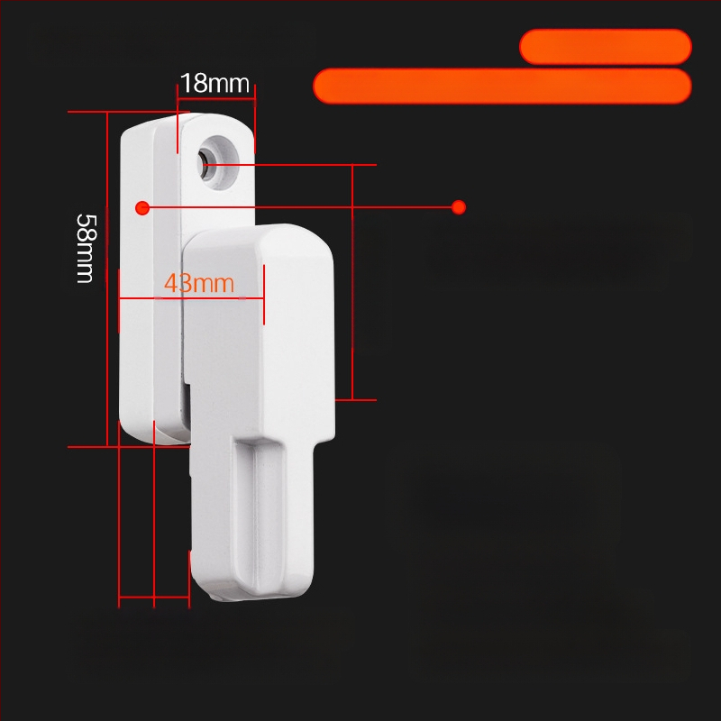 Top Valley langų spyna – T formos, vidinis ir išorinis atidarymas, aliuminio lydinys, šviesos prabangos stilius