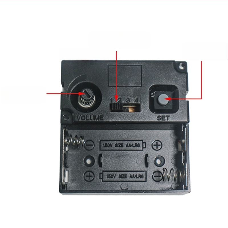 Laikrodžio mechanizmas Westminster muzikinei dėžutei – kvarcinis mechanizmas, plastikinis korpusas, šiuolaikinis minimalistinis stilius, prekinis ženklas Deyi road, pritaikymas galimas