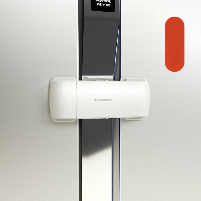 Безопасно заключване за врата на хладилник – клип за фиксация, 2‑частен комплект за плоски врати, обновен модел за вдлъбнати и изпъкнали врати