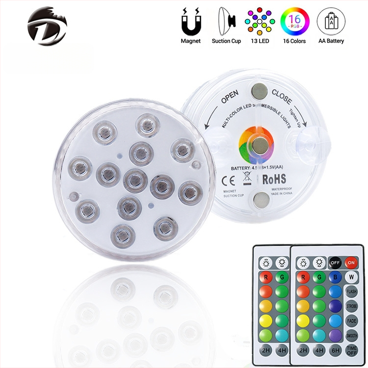 Įkraunama belaidė LED baseino šviesa, 13 LED, IP67, nuotolinio valdymo, amfibinis (4.5V įvestis)