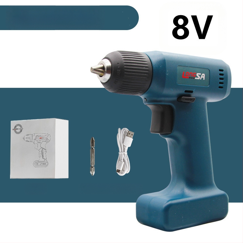 Ръчна 8V акумулаторна литиева бормашина с въртене напред и назад