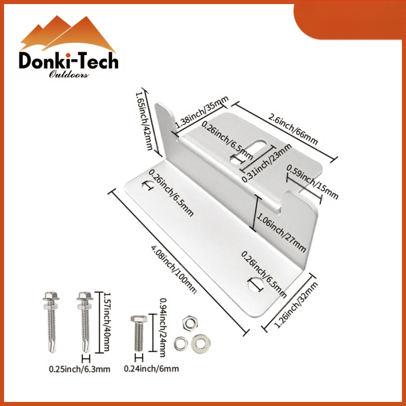 Z laikiklis saulės moduliui – aliuminio lydinys, fotovoltinis blokas, Donchi